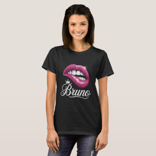 Bruno Roze Glitter Lips T-Shirt - Sassy Pop Art Sp
