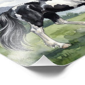 Brunskjottur Black pinto Icelandic Foto Afdruk (Hoek)