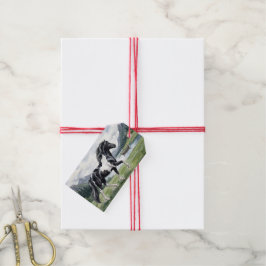 Brunskjottur Zwarte IJslandse pinto Cadeaulabel