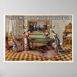 Brunswick & Balke Billiards Poster