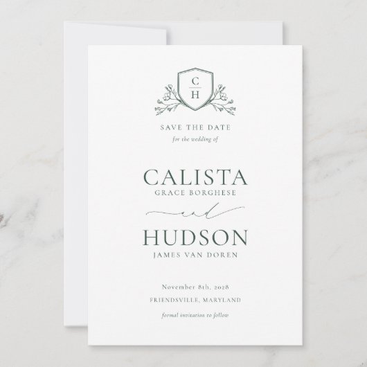 BRUNSWICK CREAT Trouwfoto Save The Date (Voorkant)