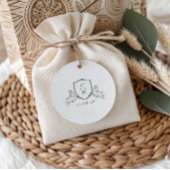 BRUNSWICK CREST bruiloft Dank u Bedankjes Labels