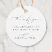 BRUNSWICK CREST bruiloft Dank u Bedankjes Labels (Achterkant)