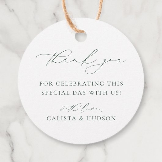 BRUNSWICK CREST bruiloft Dank u Bedankjes Labels (Achterkant)