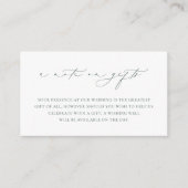 BRUNSWICK CREST Trouwkaart - Een opmerking over ca Informatiekaartje (Voorkant)