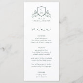 BRUNSWICK CREST Trouwmenu Menu (Voorkant)
