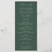 BRUNSWICK CREST Wedding Programmakaart (Achterkant)