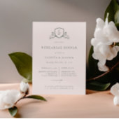 BRUNSWICK CREST Wedding Repetitie Diner Uitnodigen Aankondiging