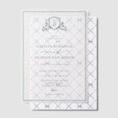 BRUNSWICK CREST Wedding Vellum Uitnodigingen (Offset (Uitnodiging))