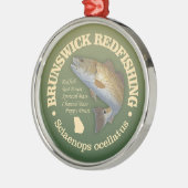 Brunswick GA (roodbaars) Metalen Ornament (Links)