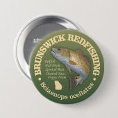 Brunswick GA (roodbaars) Ronde Button 7,6 Cm (Voorkant /achterkant)
