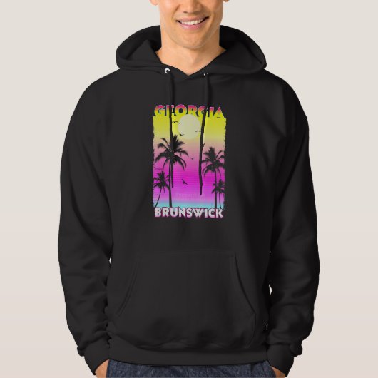 Brunswick Georgia Ga Summer  Sunset Hoodie (Voorkant)