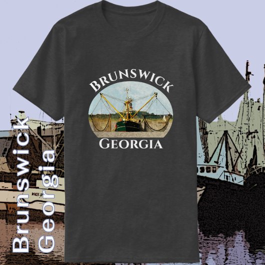 Brunswick Georgia Handsome Shrimp Boat T-Shirt