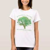 Brunswick Georgia Live Oak Tree T-shirt (Voorkant)