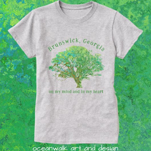 Brunswick Georgia Live Oak Tree T-shirt