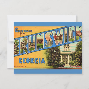 Brunswick Georgia Retro  Briefkaart