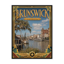 Brunswick Georgia Vintage Art Deco Gouden Tijdperk