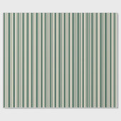 Brunswick Green en Antiek White Stripes Cadeaupapier (Vlak)