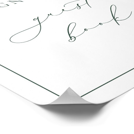 BRUNSWICK Green Guest Book Sign Poster (Hoek)
