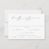 BRUNSWICK | Green Meal Choice Wedding RSVP Kaartje (Voorkant)