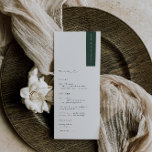 BRUNSWICK Green Modern Wedding Place Card Menu<br><div class="desc">BRUNSWICK Green moderne minimalistische,  bruiloft gast plaats kaart en menu. Kenmerken,  groene typografie. Let op: er moeten gastennamen worden ingevoerd en elke kaart moet afzonderlijk aan uw winkelwagentje worden toegevoegd.</div>
