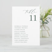 BRUNSWICK Green Seating Table Number Card Kaart (Staand voorkant)