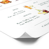 BRUNSWICK Green Signature Drinken Wedding Bar Sign Poster (Hoek)