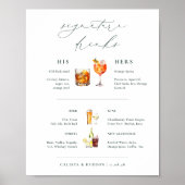 BRUNSWICK Green Signature Drinken Wedding Bar Sign Poster (Voorkant)