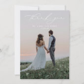 BRUNSWICK Groene Trouwfoto Bedankkaart (Voorkant)