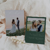 BRUNSWICK Groene Trouwfoto Bedankkaart