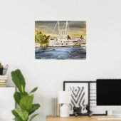 brunswick harbor marine nautical poster print (Thuiskantoor)