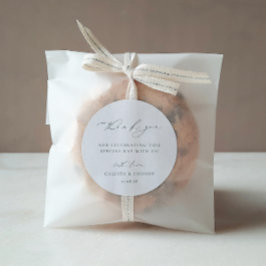 BRUNSWICK Minimalistische bruiloft Bedankt Ronde Sticker