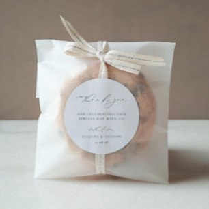 BRUNSWICK Minimalistische bruiloft Bedankt Ronde Sticker