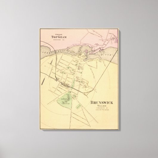 Brunswick, Topsham Canvas Afdruk (Voorkant)