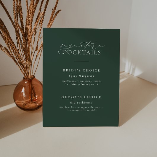 BRUNSWICK Wedding Signature Drinken Reclamebord Met Voetstuk