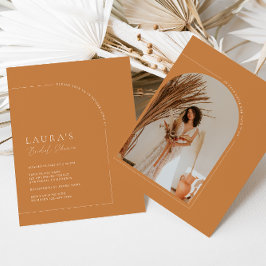 Brunt Oranje Minimalistisch Vrijgezellenfeest van  Kaart