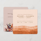 Brunt Sinaasappel Boho Vallen Kleuren Terracotta B Kaart (Voorkant / Achterkant)