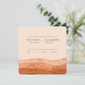 Brunt Sinaasappel Boho Vallen Kleuren Terracotta B Kaart (Staand voorkant)