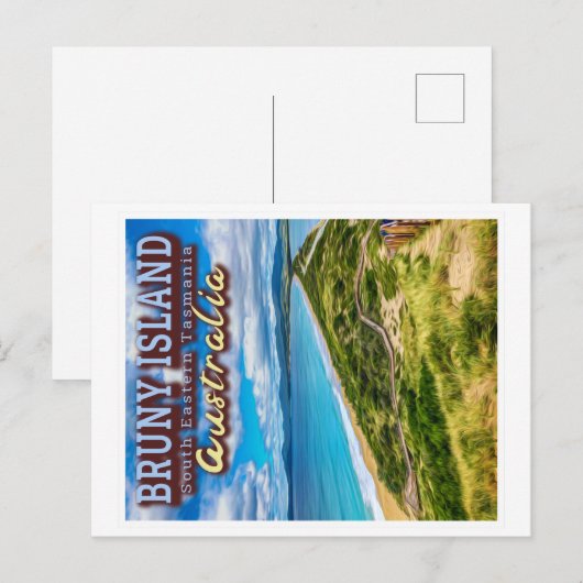 BRUNY ISLAND - TASMANIA AUSTRALIË BRIEFKAART (Voorkant / Achterkant)