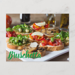 Bruschetta Antipasti met bonen en arugula, Feestdagenkaart