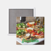 Bruschetta Antipasti met bonen en arugula, Magneet (Voorkant / Achterkant)