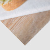 Bruschetta Antipasti met bonen en arugula, Tissuepapier (Detail)