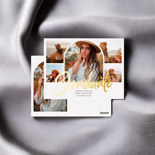 Brush Calligraphy 6 Arch Photo Afstuderen Folie Feestdagen Briefkaart