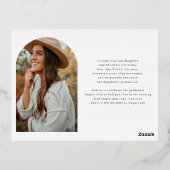 Brush Calligraphy 6 Arch Photo Afstuderen Folie Feestdagen Briefkaart (Achterkant)