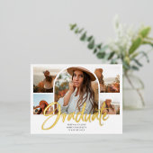 Brush Calligraphy 6 Arch Photo Afstuderen Folie Feestdagen Briefkaart (Staand Voorkant)