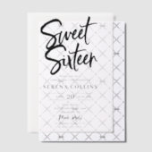 Brush Calligraphy Sweet 16 Vellum Uitnodigingen (Offset (Uitnodiging))