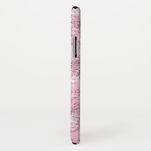 Brush cherry lelie-pilly bloemenroze iphone case (Achterkant / rechts)