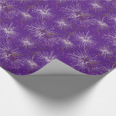 Brush cherry lelie-pilly paarse witte patroonwikke cadeaupapier (Hoek)