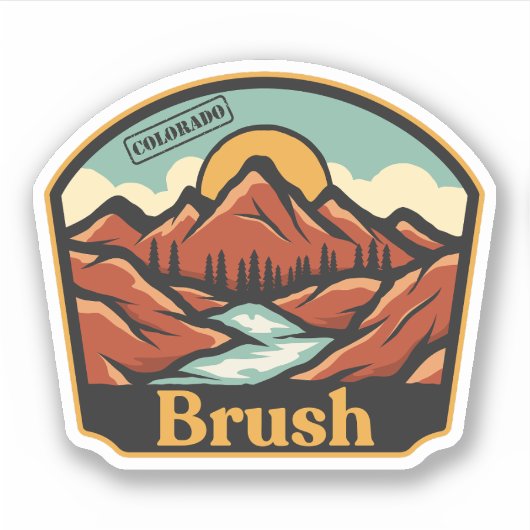 Brush, Colorado Sticker (Voorkant)