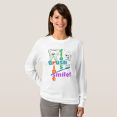 Brush Floss Rinse Smile T-shirt (Voorkant volledig)